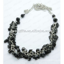 Obsidian Chip Gemstone Chain Necklace